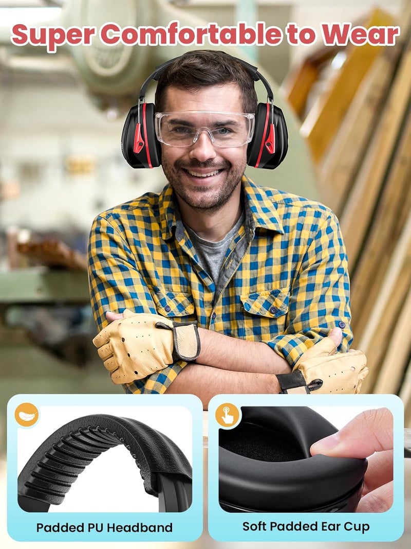 Dr.Meter Ear Protection Ear Muffs, 31dB Noise Reduction Safety Earmuffs with Adjustable Headband for Adults Kids Autism Sensory Hearing Protection, Earmuff for Range Mowing, Hunting, Monster Jam - Image 5